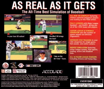 HardBall 99 (US) box cover back